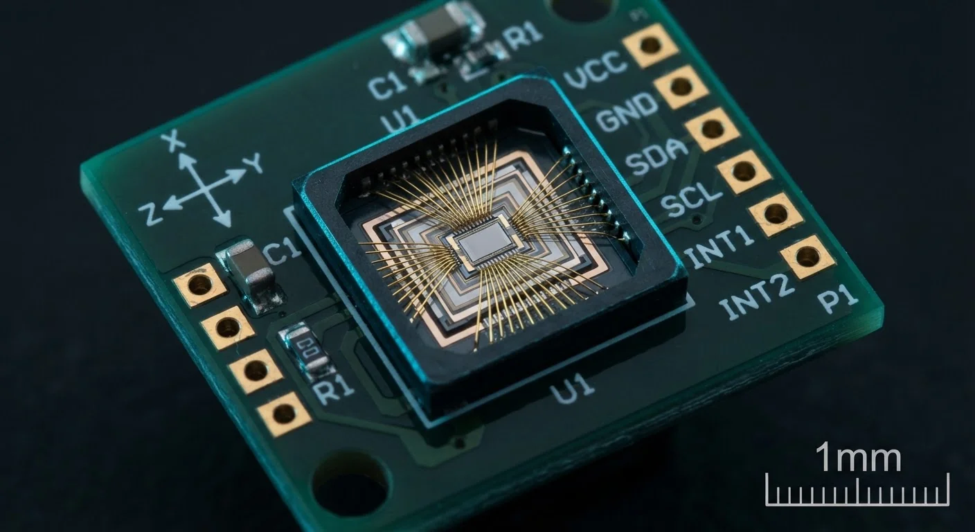 EMS AM-200 MEMS accelerometer module close-up